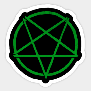 Green Satanic Pentagram | Hail Satan Sticker